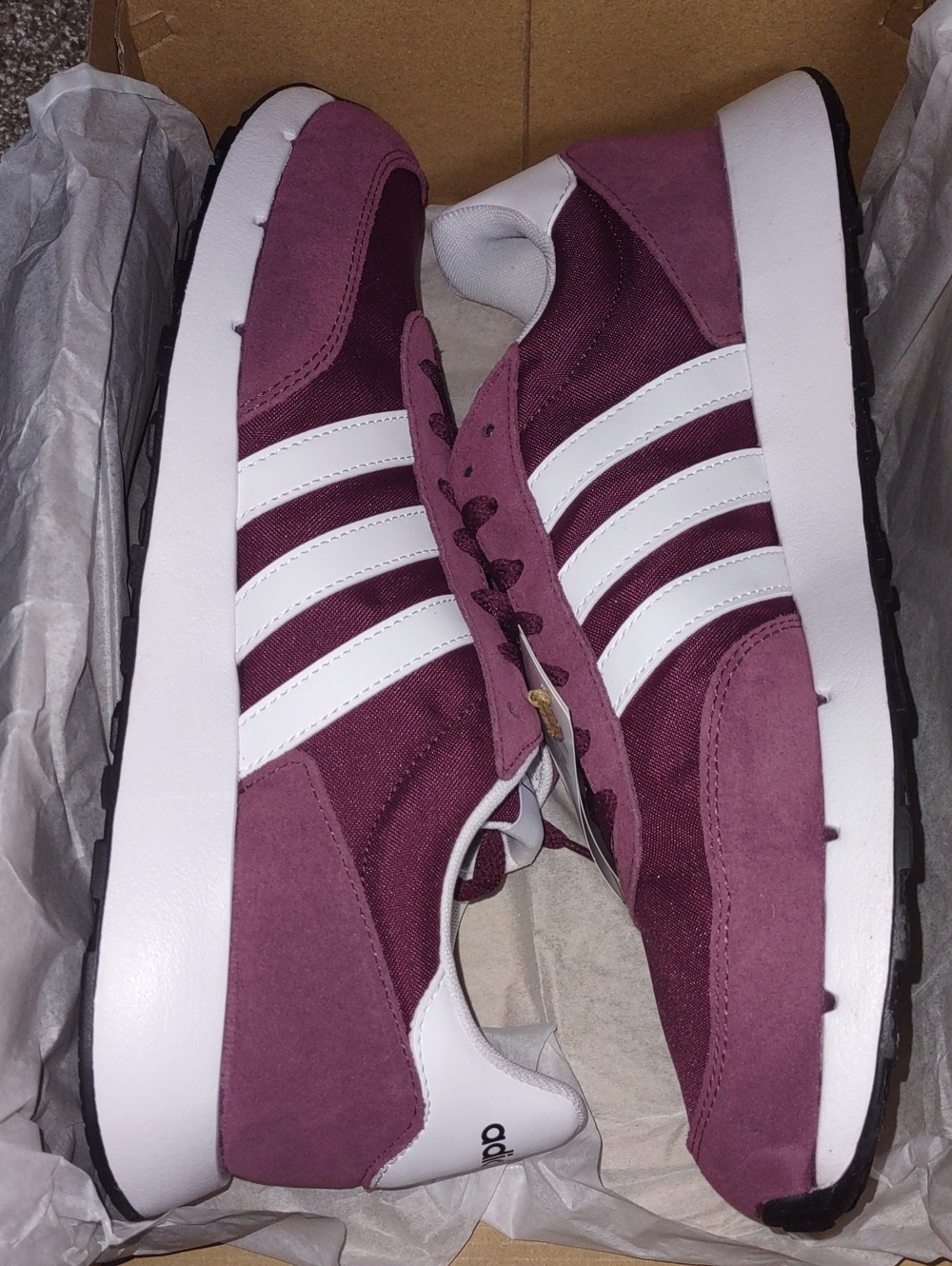 adidas Size US 12 Men’s Burgundy Sneakers NIB